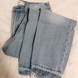 High Rise Ankle Mom Jeans